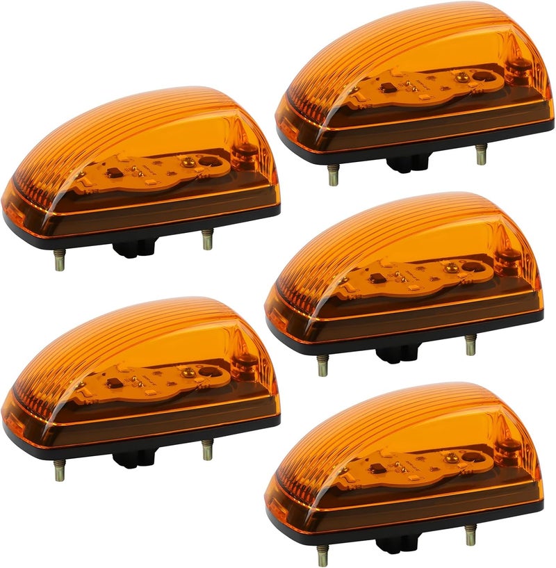 TINWID1919 5 PCS LED Cab Roof Clearance MarkerLight Front Top Amber Lamps Fit for Freightliner M2 106 112 Business Class A06-40578-000 - Image 1